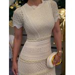 Vestido Laisa Tricot Areia