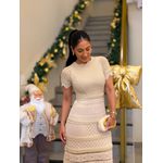 Vestido Laisa Tricot Areia