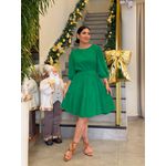 Vestido Antonela Verde Liso 