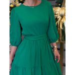 Vestido Antonela Verde Liso 