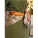 Lenço Sofia Laranja E Nude