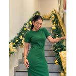 Vestido Tubinho Verde Bandeira