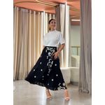 Saia Cristal Preto E Branco