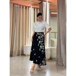 Saia Cristal Preto E Branco