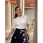 Saia Cristal Preto E Branco