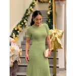 Vestido Cecilia Tricot Verde Oliva