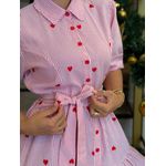 Vestido Simone Vermelho Listrado 