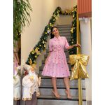 Vestido Simone Vermelho Listrado 