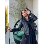 Jaqueta Keli Couro Fake Preta