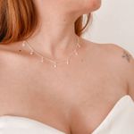 Choker De Prata Navete Zirconias Cristal