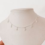 Choker De Prata Navete Zirconias Cristal