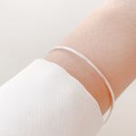 Bracelete De Prata Liso Fino