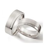 Par De Aliança Prata 925 Blessed Fosca 6mm