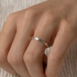 Par De Aliança Prata 925 Simplicidade 2mm 