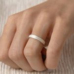 Par De Aliança Prata 925 Destino 3,5mm