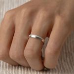 Par De Aliança Prata 925 Pensamentos 3mm