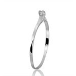 Anel De Prata 925 Solitário Delicate Com Zircônia
