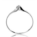 Anel De Prata 925 Solitário Delicate Com Zircônia