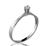Anel De Prata 925 Solitário Lady Com Zircônia