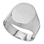 Anel De Prata 925 Oval