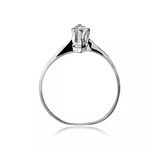 Anel De Prata 925 Solitário Charm Com Zircônia 