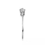 Anel De Prata 925 Solitário Charm Com Zircônia 