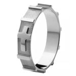 Anel De Prata 925 Terço Com 4mm