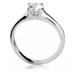 Anel De Prata 925 Solitário Chic Com Zircônia