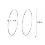 Brinco De Prata 925 Argola 33mm