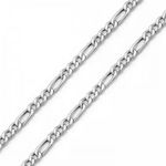 Corrente De Prata 925 Groumet 3x1 Com 60cm