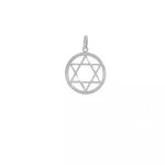 Pingente De Prata 925 Estrela De Davi De 20mm