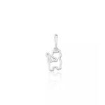 Pingente De Prata 925 Gatinho Vazado