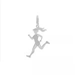 Pingente De Prata 925 Atletismo Feminino