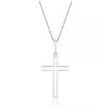 Pingente De Prata 925 Cruz Com 29mm