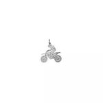 Pingente De Prata 925 Motocross
