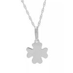 Pingente De Prata 925 Trevo De 13mm