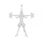 Pingente De Prata 925 Menina Crossfit