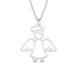 Pingente De Prata 925 Anjo Da Guarda