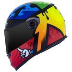 CAPACETE LS2 FF358 CLASSIC MASTERPIECE AMARELO/VERMELHO/VERDE/AZUL