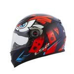 CAPACETE LS2 FF358 CLASSIC TRIBAL LARANJA/AZUL