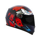 CAPACETE LS2 FF358 CLASSIC TRIBAL LARANJA/AZUL