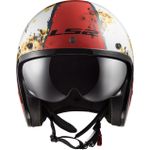 CAPACETE LS2 OF599 SPITFIRE ABERTO RUST VERMELHO/BRANCO