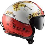 CAPACETE LS2 OF599 SPITFIRE ABERTO RUST VERMELHO/BRANCO
