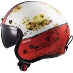 CAPACETE LS2 OF599 SPITFIRE ABERTO RUST VERMELHO/BRANCO