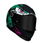 CAPACETE LS2 FF358 CLASSIC TRIBAL VERDE/ROSA/CINZA