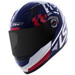CAPACETE LS2 FF358 CLASSIC PODIUM AZUL