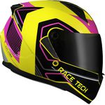 CAPACETE RACE TECH SECTOR EXILIO AMARELO/ROSA/PRETA