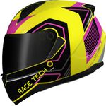 CAPACETE RACE TECH SECTOR EXILIO AMARELO/ROSA/PRETA
