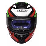 CAPACETE AXXIS DRAKEN TRACER VERM/VERDE FOSCO 