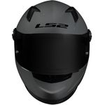 CAPACETE LS2 FF358 CLASSIC MONOCOLOR CINZA CLARO BRILHANTE